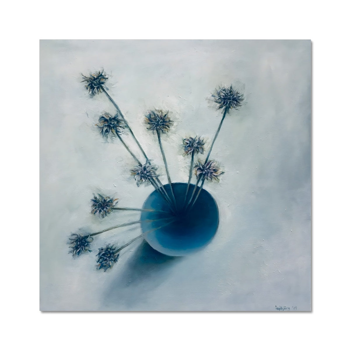 Blue flowers Fine Art Print - Ingibjörg Hauksdóttir